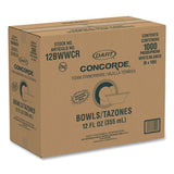 Dart Concorde Foam Bowl, 10, 12 oz, White, 125/Pack, 8 Packs/Carton (12BWWCR)