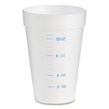 Dart Graduated Foam Medical Cups, 16 oz, White, 25/Pack, 40 Packs/Carton (16J16GRAD)