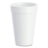 Dart Foam Drink Cups, 16 oz, White, 20/Bag, 25 Bags/Carton (16J165)