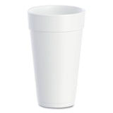 Dart Foam Drink Cups, 20 oz, White, 500/Carton (20J16)