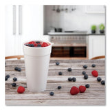 Dart Foam Drink Cups, 20 oz, White, 500/Carton (20J16)