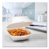 Dart Foam Hinged Lid Containers, 5.38 x 5.5 x 2.88, White, 500/Carton (50HT1)