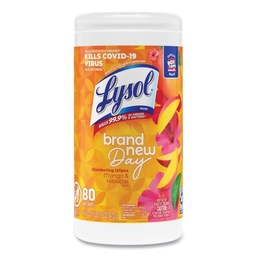 Lysol® Disinfecting Wipes, Mango & Hibiscus, 80 Wipes (97181EA)