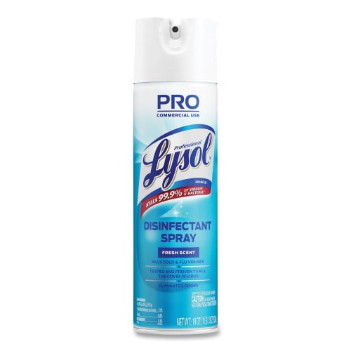 Lysol® Pro Disinfectant Spray, Fresh Scent, 12 Aerosol Cans (04675CT)