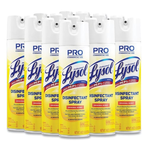 Lysol® Pro Disinfectant Spray, Original Scent, 12 Cans (04650CT)