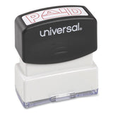 Universal Message Stamp, PAID, Pre-Inked One-Color, Red (UNV10062)