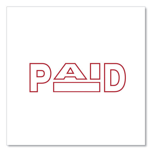 Universal Message Stamp, PAID, Pre-Inked One-Color, Red (UNV10062)