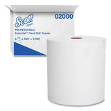 Scott Essential High Capacity Hard Roll Towels for Business, Absorbency Pockets, 1-Ply, 8" x 950 ft, 1.75" Core, White, 6 Rolls/CT (02000)