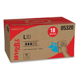 WypAll L10 Towels, POP-UP Box, 1-Ply, 9 x 10.5, White, 125/Box, 18 Boxes/Carton (05320)