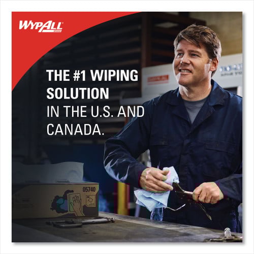 WypAll L40 Towels, 1/4 Fold, 12.5 x 12, White, 56/Box, 18 Packs/Carton (05701)