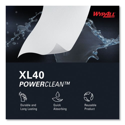 WypAll L40 Towels, POP-UP Box, 16.4 x 9.8, White, 100/Box, 9 Boxes/Carton (05790)