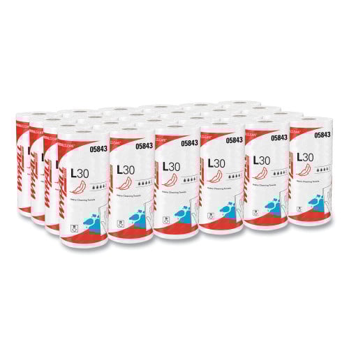 WypAll L30 Towels, 11 x 10.4, White, 70 Sheets/Roll (05843)