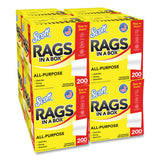 Scott Rags in a Box, POP-UP Box, 12 x 9, White, 200/Box, 8 Boxes/Carton (75260CT)