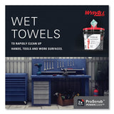WypAll Power Clean ProScrub Pre-Saturated Wipes, 9.5 x 12, Citrus Scent, Green, 75/Bucket, 6 Buckets/Carton (91371CT)