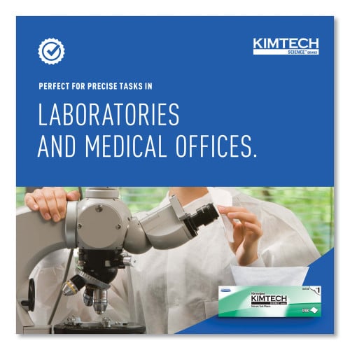 Kimtech Kimwipes Delicate Task Wipers, 1-Ply, 11.8 x 11.8, Unscented, White, 198/Box, 15 Boxes/Carton (34133)