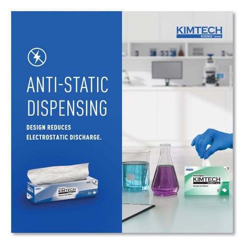 Kimtech Kimwipes Delicate Task Wipers, 2-Ply, 14.7 x 16.6, Unscented, White, 92/Box, 15 Boxes/Carton (34721)