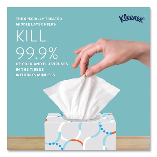 Kleenex® Boutique Anti-Viral Facial Tissue, 3-Ply, 60 Sheet Box, 3 Box Pack (21286)
