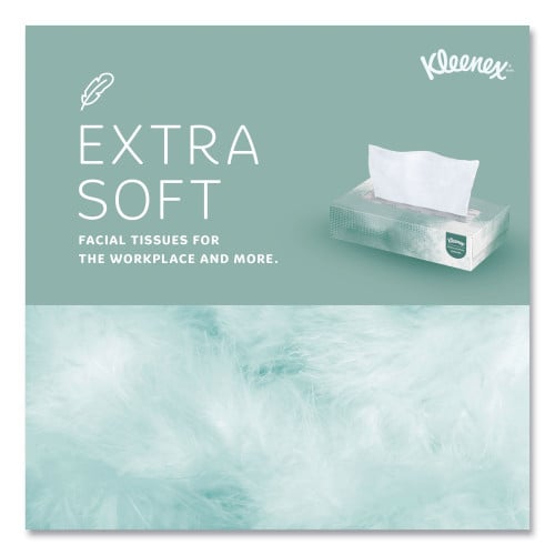 Kleenex Naturals Facial Tissue for Business, Flat Box, 2-Ply, White, 125 Sheets/Box, 48 Boxes/Carton (21601)