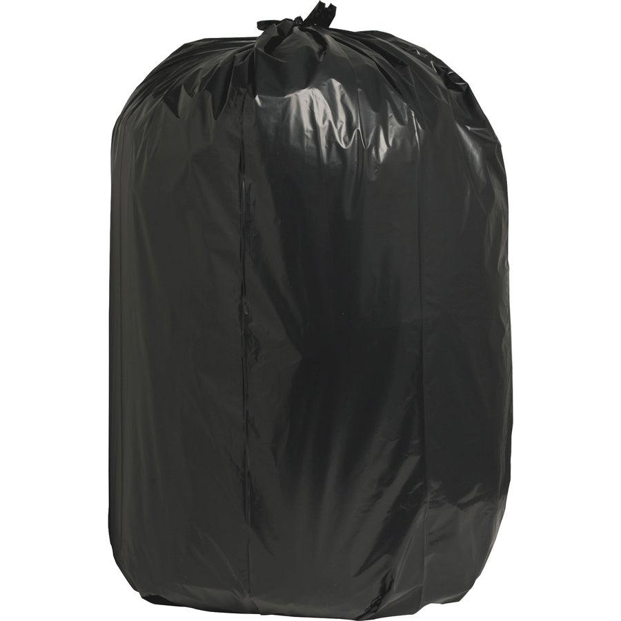 Nature Saver Black Low-density Recycled Can Liners Extra Large Size - 60 gal Capacity - 58" Length x 38" Width x 1.65 mil (42 Micron) Thickness - Low Density - Black - Plastic - Cleaning Supplies - Recycled - 100 / Carton (00994)