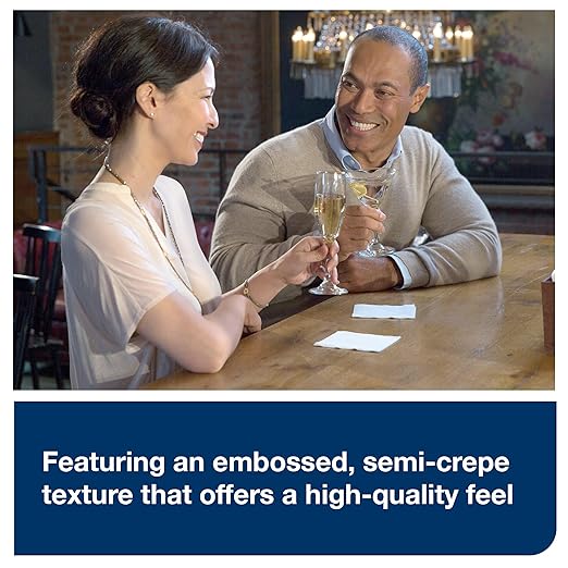 Tork White Beverage Napkin, 1/4 Fold 1-ply, 9.4" x 9.4", 8 x 500 napkins, B1141A