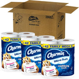 Charmin Toilet Paper Ultra Soft Cushiony Touch, 18 Family Mega XL Rolls = 126 Regular Rolls