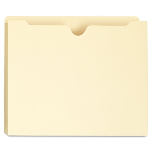 Universal Deluxe Manila File Jackets with Reinforced Tabs, Straight Tab, Letter Size, Manila, 50/Box (UNV73700)