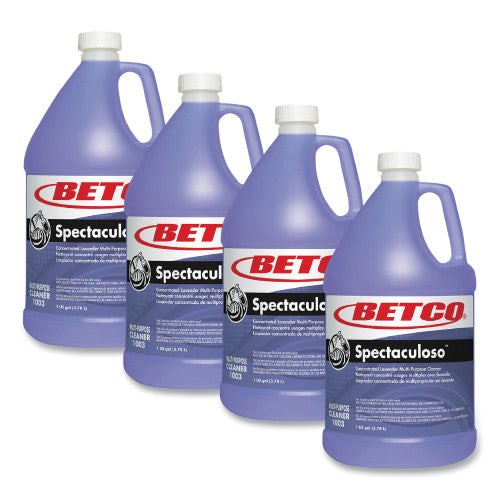 Betco Spectaculoso Multipurpose Cleaner, Lavender Scent, 1 gal Bottle, 4/Carton (10030400)