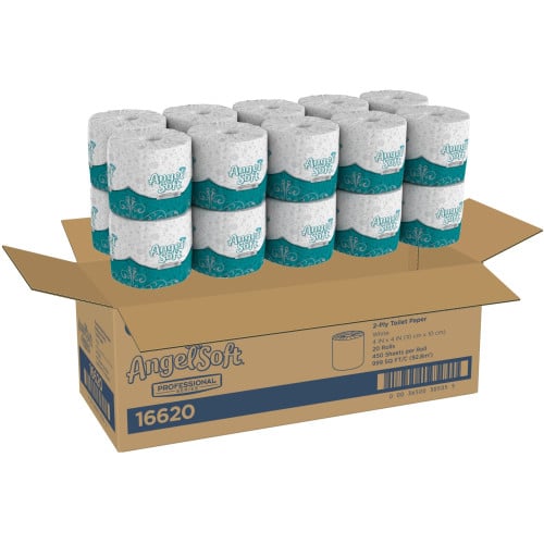 Angel Soft® Premium Toilet Paper, 2-Ply, 450 Sheets, 20 Rolls (16620)
