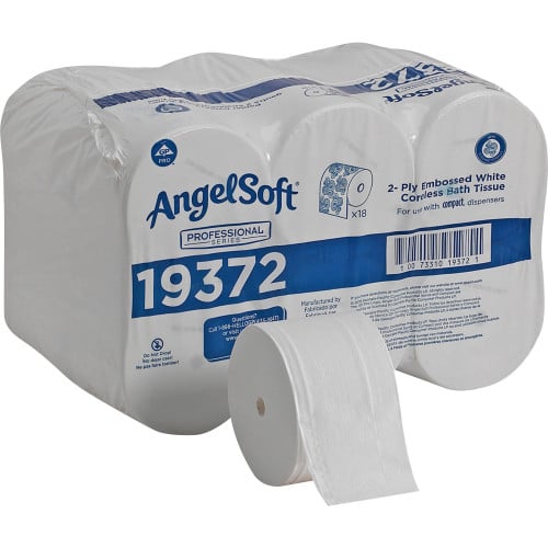 Compact® Coreless Standard Toilet Paper, 2-Ply, 1125 Sheets, 18 Rolls (19372)
