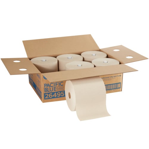 Pacific Blue® Ultra Hardwound Paper Towels, Brown, 1,150-ft., 6 Rolls (26495)