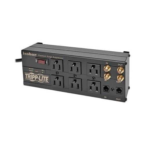 Tripp Lite 6-outlet Isobar Surge 2840j Tel/fax 120v (ISOBAR6DBS)