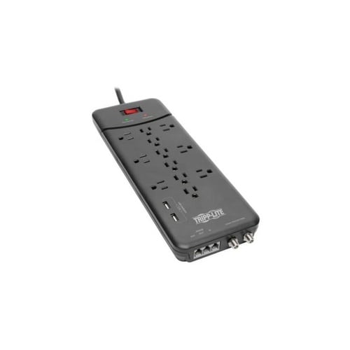 Tripp Lite Surge Protector 12 Out Usb Tel/mod/coax (TLP128TTUSBB)