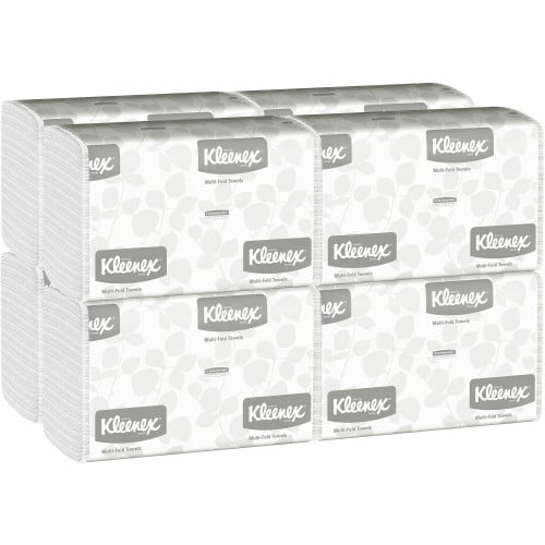 Kleenex® Multifold Paper Towels, 1-Ply, White, 1200 Towels (02046)