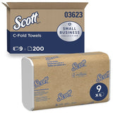Scott® Essential C-Fold Paper Towels, 1-Ply, White, 1800 Towels (03623)