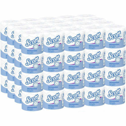 Scott Essential Standard Roll Bathroom Tissue for Business, Septic Safe, 2-Ply, White, 550 Sheets/Roll, 80/Carton (04460)