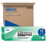 Kimtech Kimwipes Delicate Task Wipers, 1-Ply, 11.8 x 11.8, Unscented, White, 198/Box, 15 Boxes/Carton (34133)