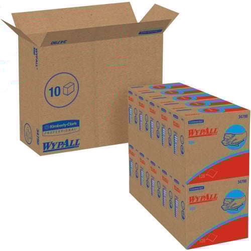 WypAll General Clean X60 Cloths, POP-UP Box, 8.34 x 16.8, White, 118/Box, 10 Boxes/Carton (34790CT)