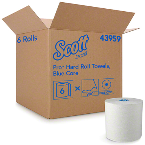 Scott® Pro Hardwound Paper Towels, White, 900-ft., 6 Rolls (43959)