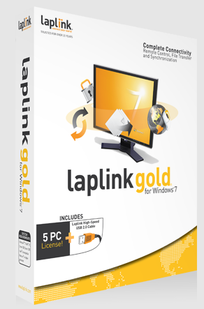 Laplink Gold 12 (5-PC License) – File Transfer, Remote Access, Sync + USB 2.0 Cable