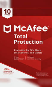 McAfee Total Protection 2026 10 Devices 1 Year Antivirus Security