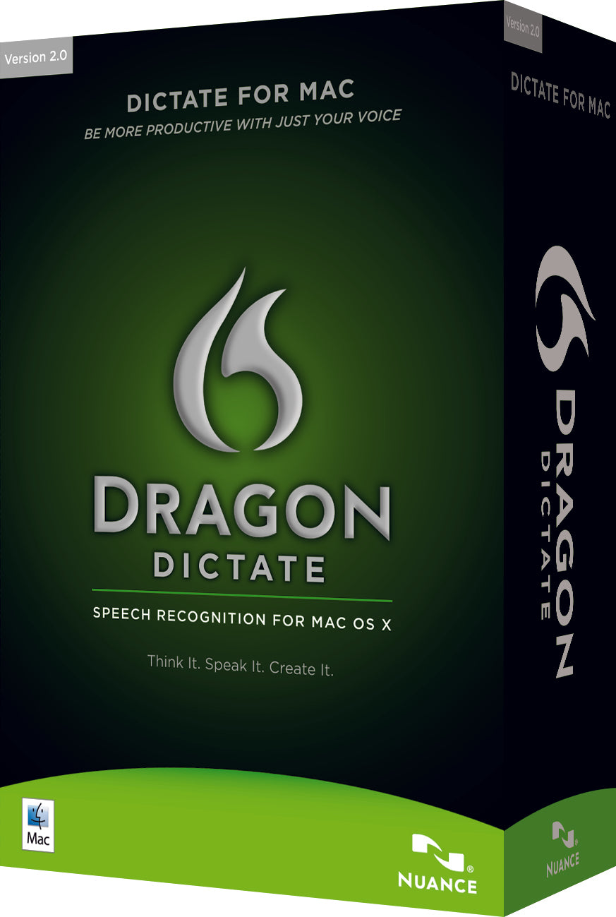 Nuance Dragon Dictate 2.0 Speech recognition for Mac OS X Speak and words appear