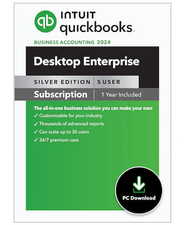 QuickBooks Desktop Enterprise 2024 for Windows 5-User Version US Only