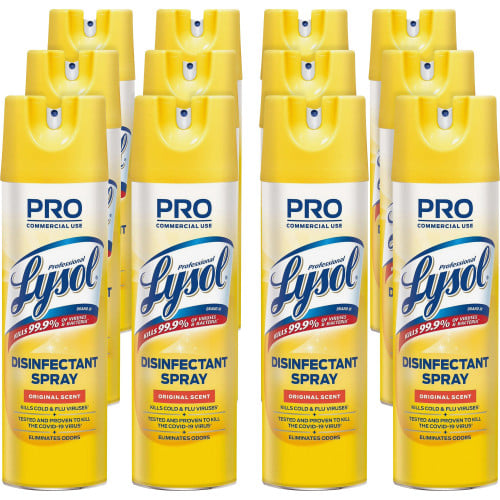 Lysol® Pro Disinfectant Spray, Original Scent, 12 Cans (04650CT)