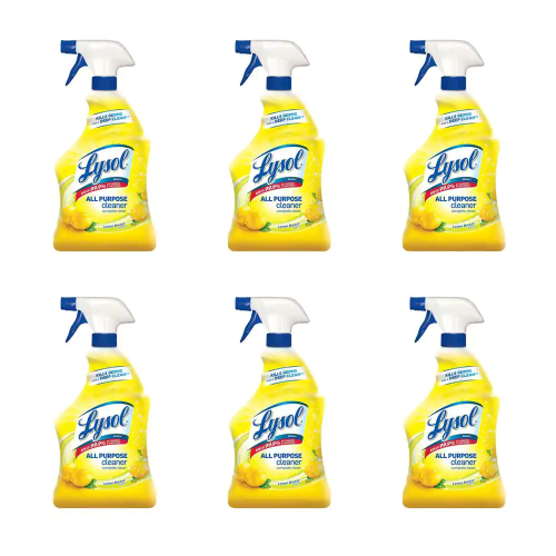 Lysol® All-Purpose Disinfectant Cleaner, Lemon Scent, 32 oz., 6 Spray Bottles (75352EA-6)