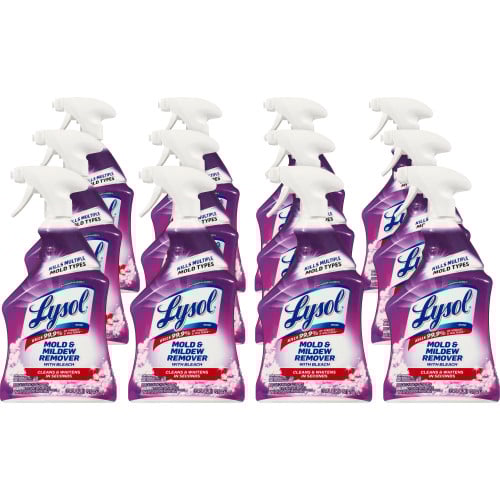 Lysol® Mold & Mildew Remover Spray, 32 oz. Spray Bottle, 12 Bottles (78915)
