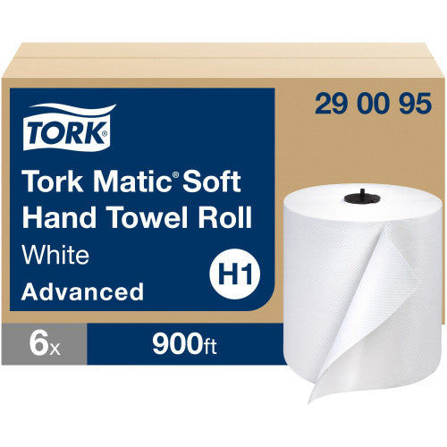 Tork® Matic Hardwound Roll Paper Towels, White, 900-ft., 6 Rolls (290095)