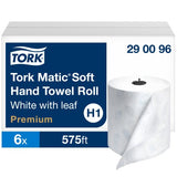 Tork® Soft Matic Hardwound Roll Paper Towels, 1-Ply, White, 6 Rolls (290096)