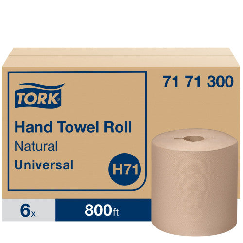 Tork® Universal Hardwound Roll Paper Towels, Brown, 800-ft., 6 Rolls (7171300)
