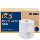 Tork® Advanced Hardwound Roll Paper Towels, White, 800-ft., 6 Rolls (RB800)