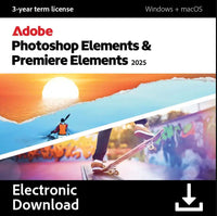 Adobe Photoshop Elements & Premiere Elements 2025 Windows + macOS  Adobe Photoshop Elements & Premiere Elements 2025 (3-Years) Windows + macOS